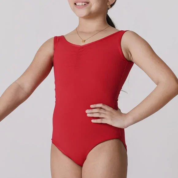 Daroch Cambré Leotard – Red – Child Size 10 - Picture 6 of 8